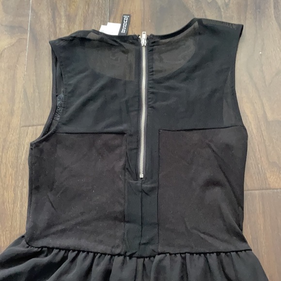 Black H&M Sleeveless Mesh Chiffon Dress - Picture 7 of 14